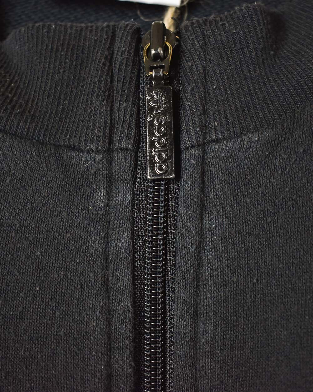 Black Adidas 1/4 Zipped Sweatshirt - Medium