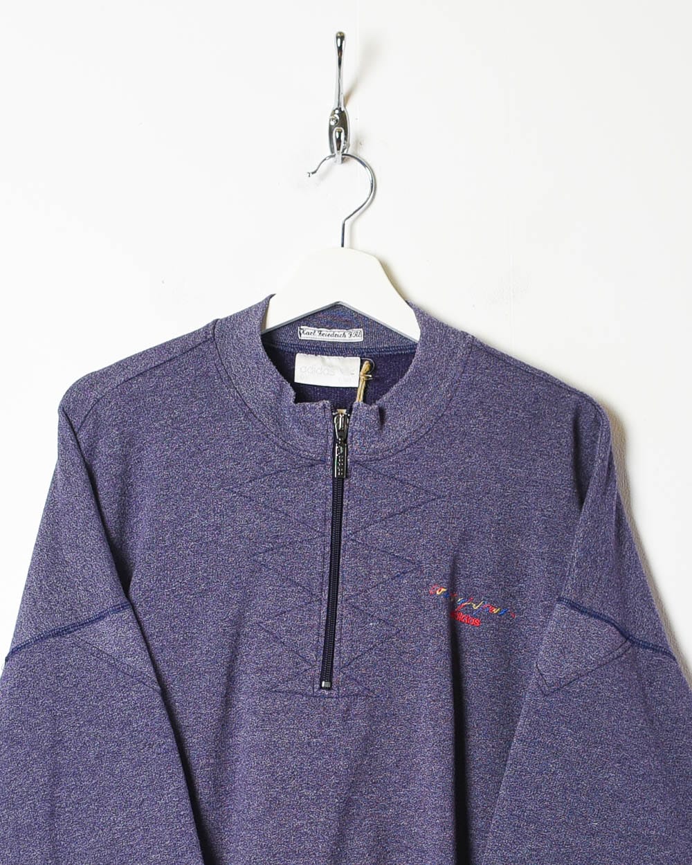 Purple Adidas Colours Of Sport 1/4 Zip Sweatshirt - Small