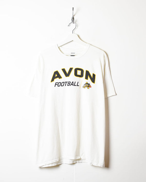 White Avon Orioles Football T-Shirt - X-Large