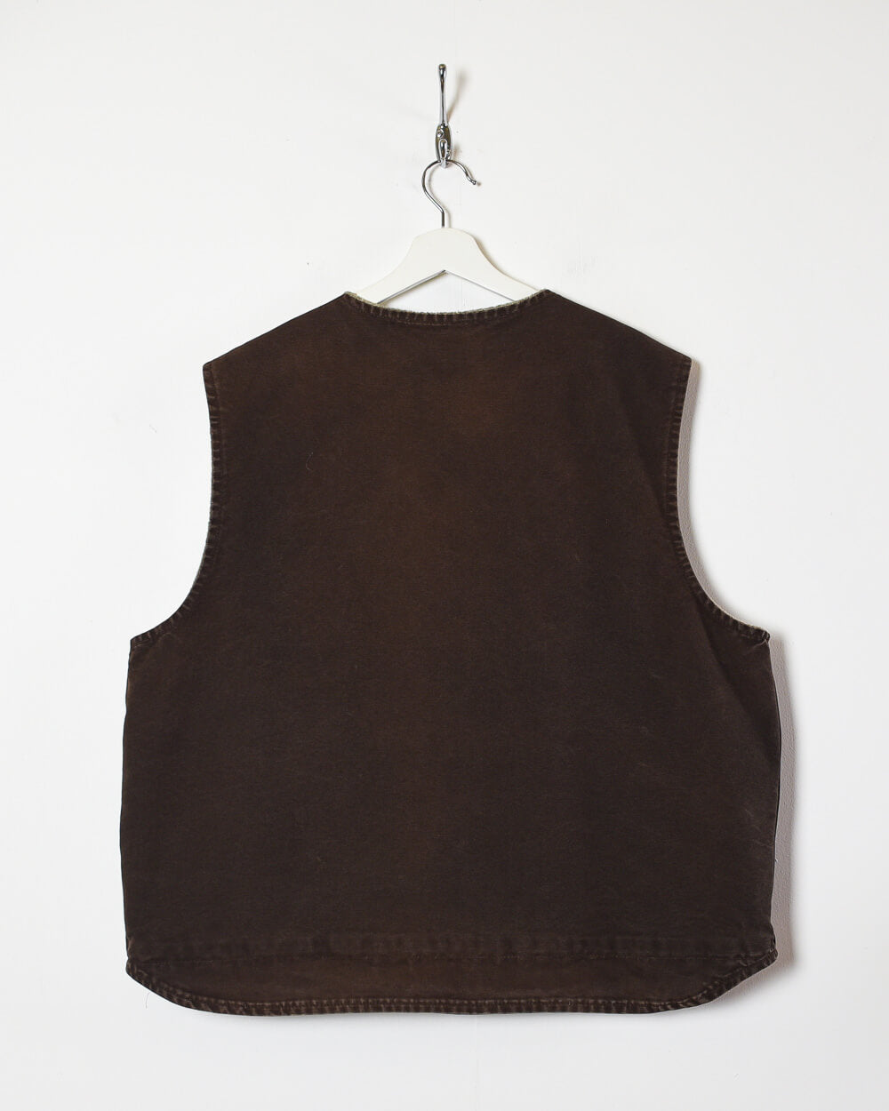 Brown Carhartt Fleece Lined Workwear Gilet - XX-Large