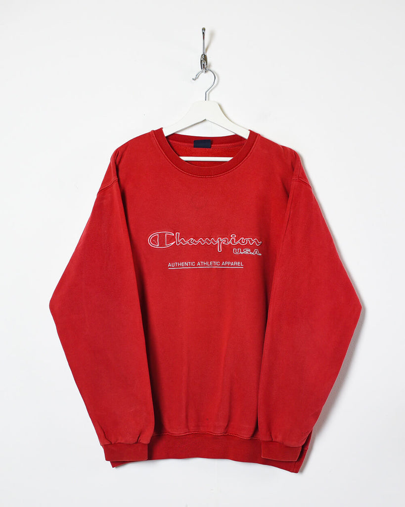 licht Metalen lijn voelen Vintage 00s Red Champion USA Authentic Athletic Apparel Sweatshirt -  X-Large Cotton– Domno Vintage