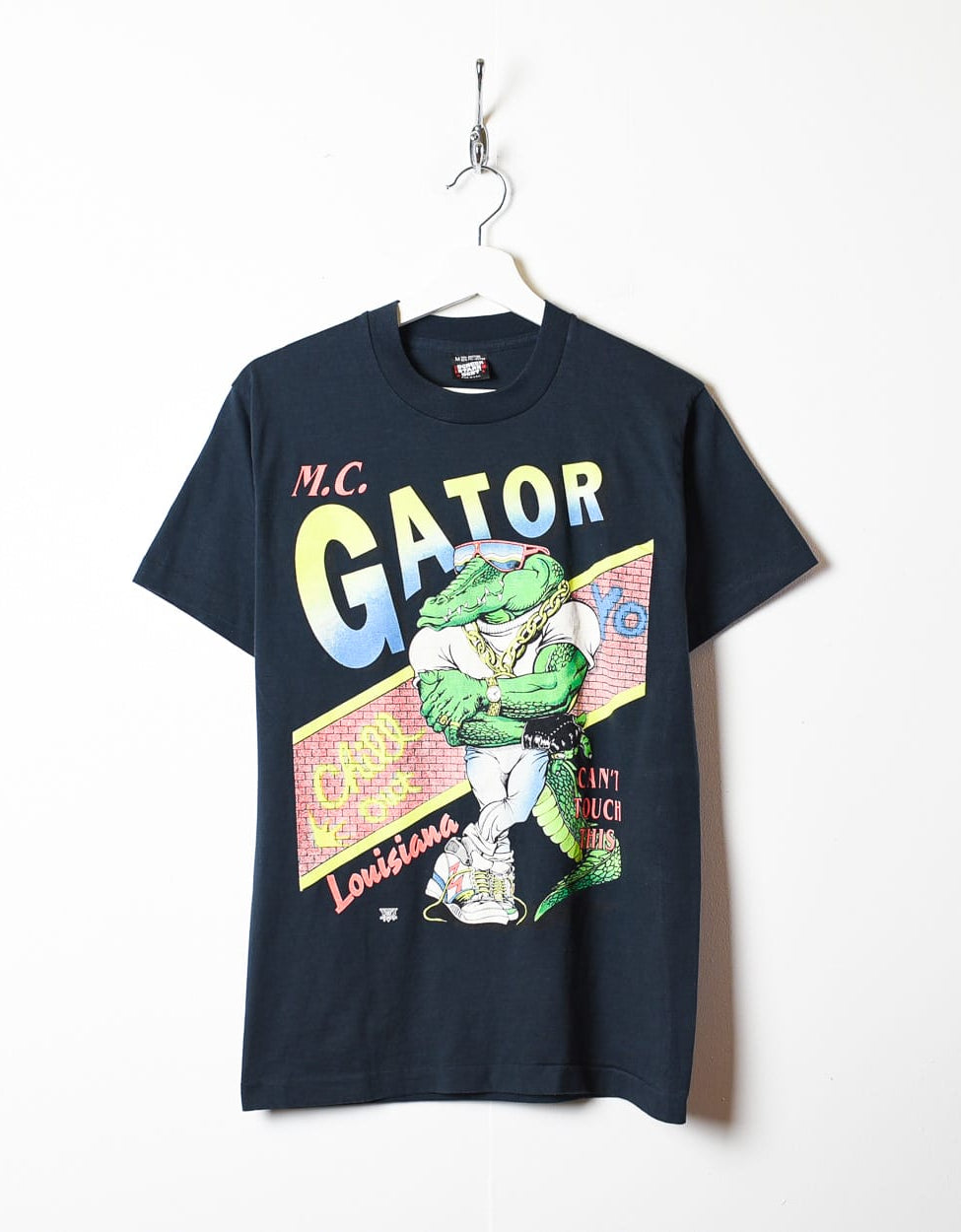 Black MC Gator Louisiana Single Stitch T-Shirt - Small