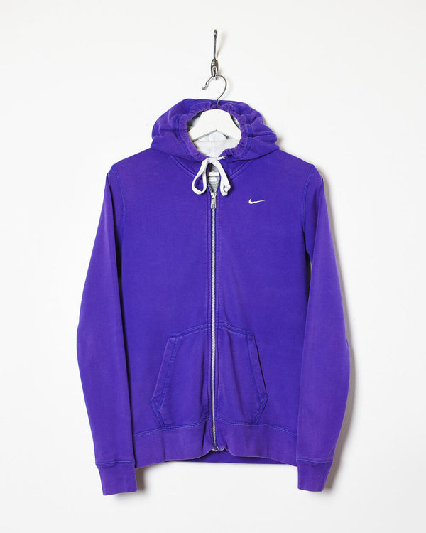 Purple Nike Women's Zip-Through Hoodie - Medium