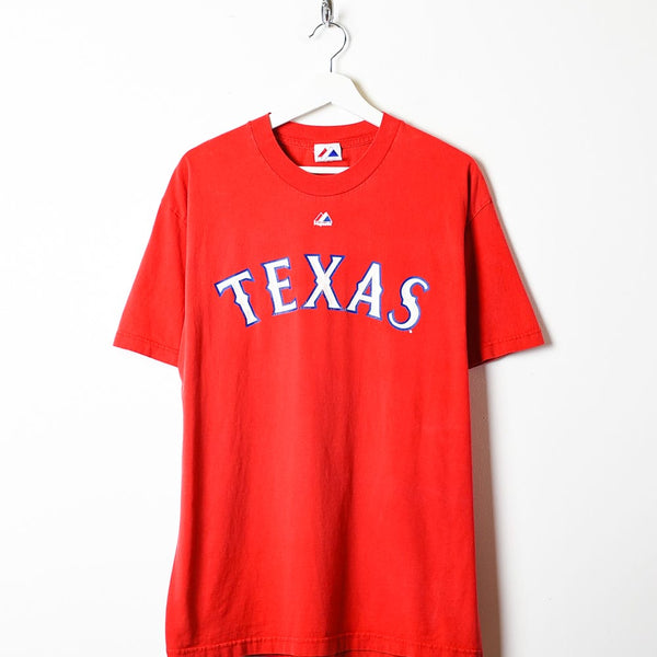 Vintage 00s Red Majestic Texas T-Shirt - Large Cotton– Domno Vintage