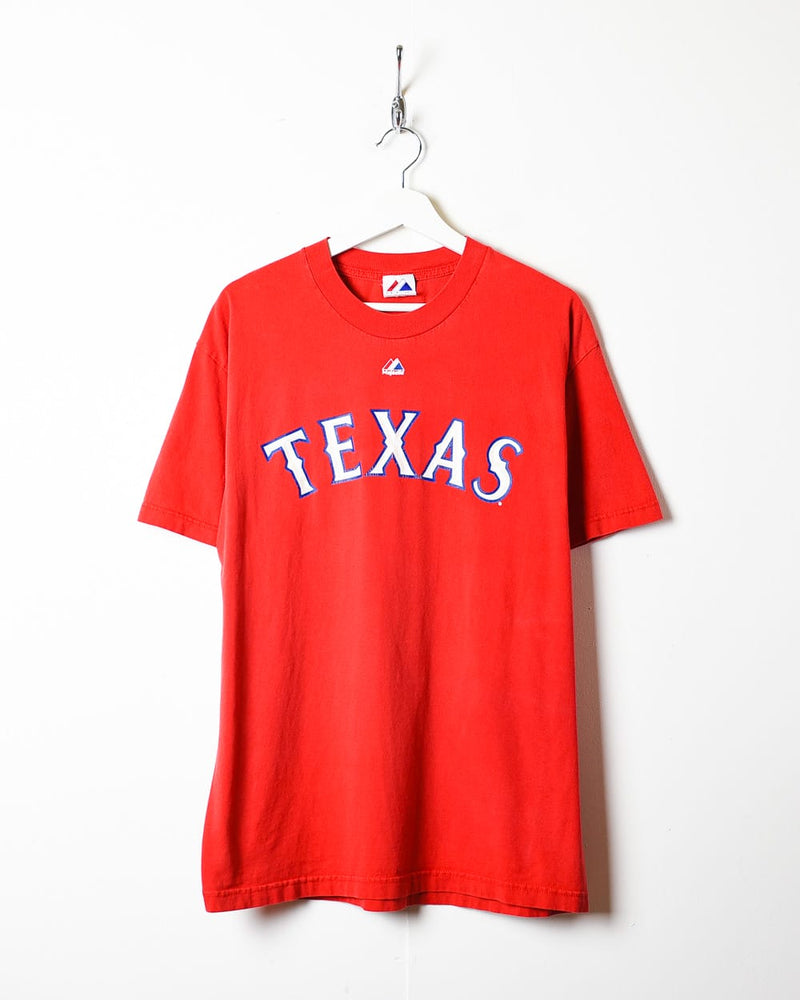 Vintage 00s Red Majestic Texas T-Shirt - Large Cotton– Domno Vintage