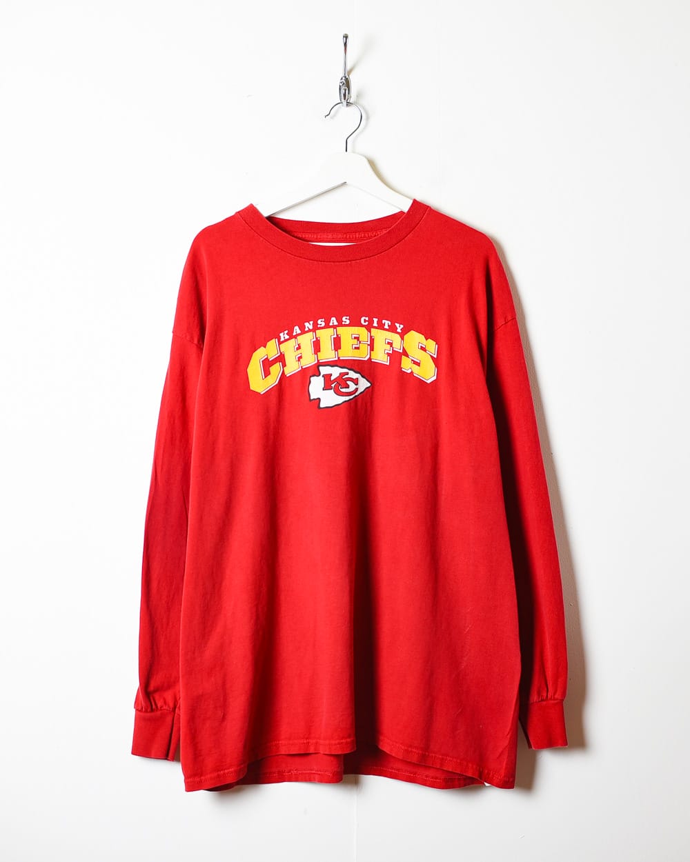 Vintage 00s Red NFL Kansas City Chiefs Long Sleeved T-Shirt - X-Large  Cotton– Domno Vintage