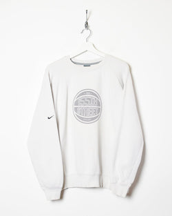 nevel lade draai Vintage 00s White Nike !55th Street NYC Basketball Sweatshirt - Small  Cotton– Domno Vintage