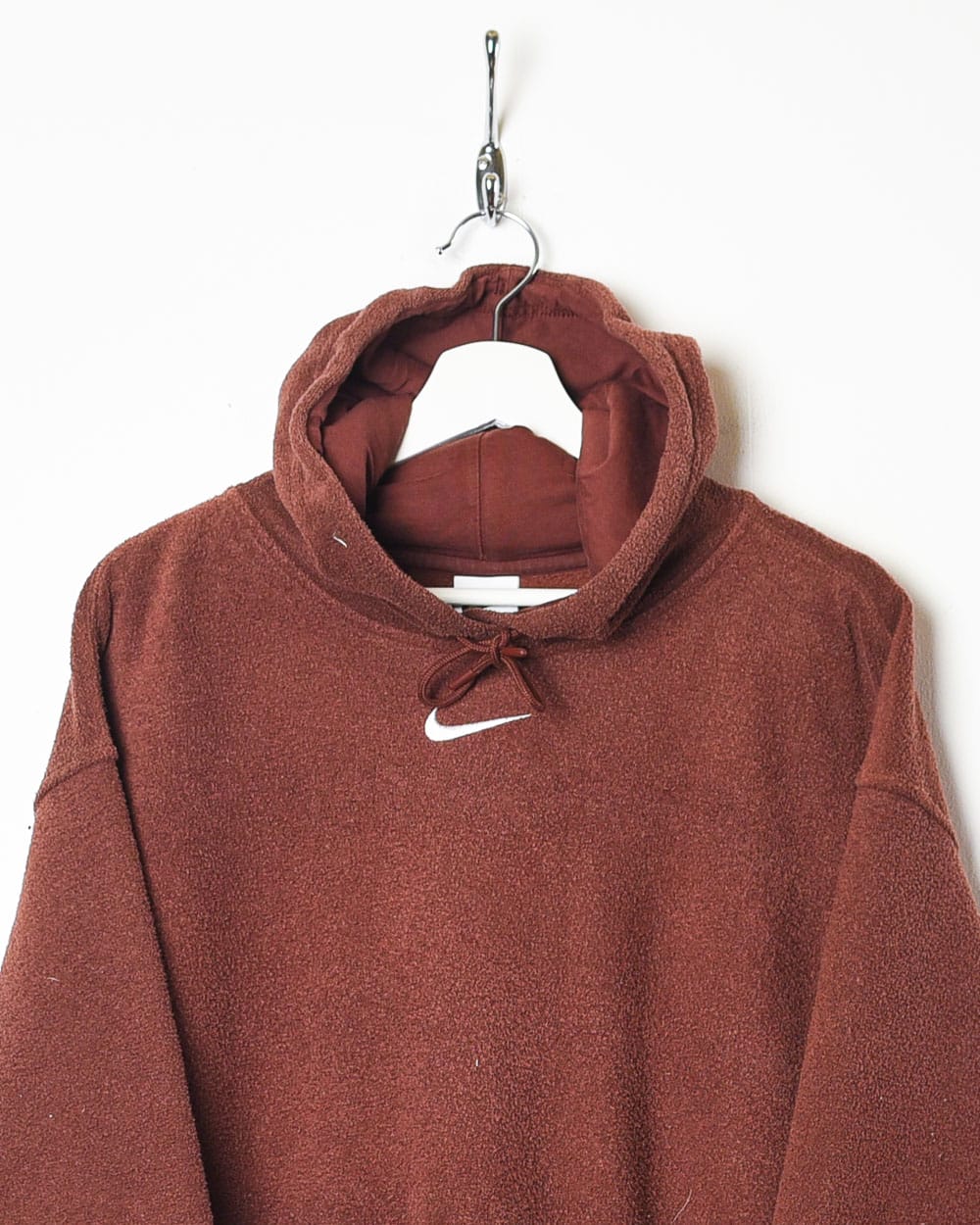 Brown Nike Fleece Hoodie - Medium