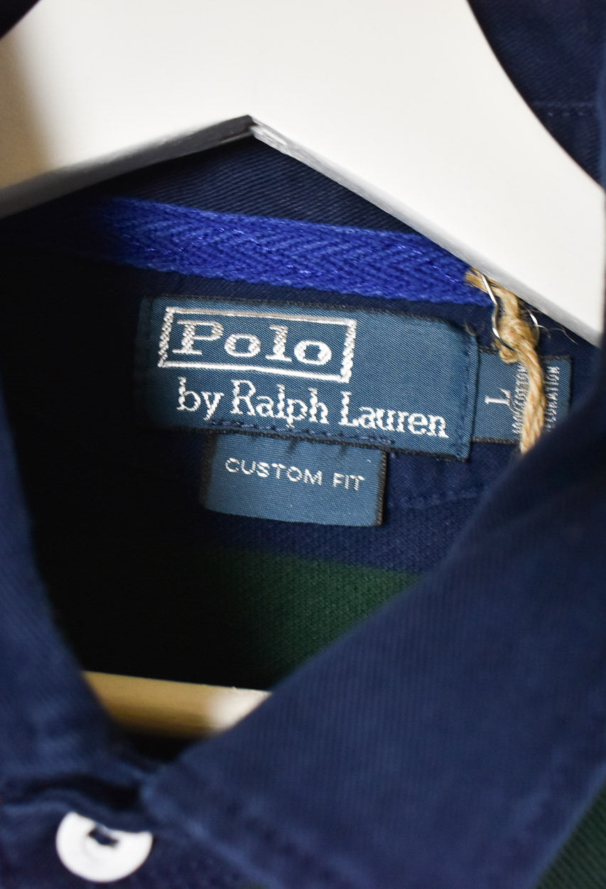 Green Polo Ralph Lauren Rugby Shirt - Medium