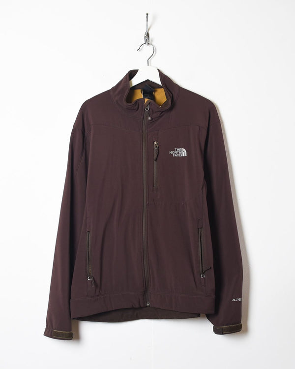Brown The North Face Apex Zip-Through Fleece Jacket - Large
