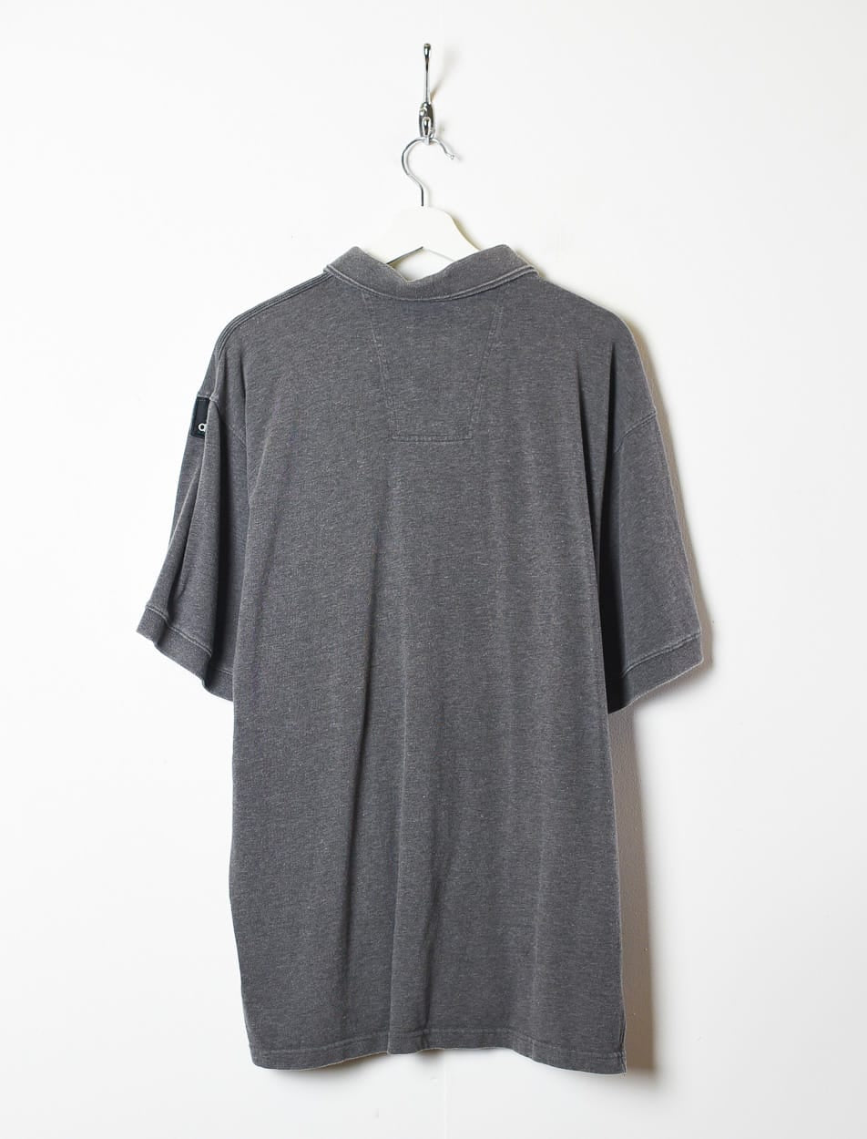 Grey Adidas Equipment Polo Shirt - X-Large