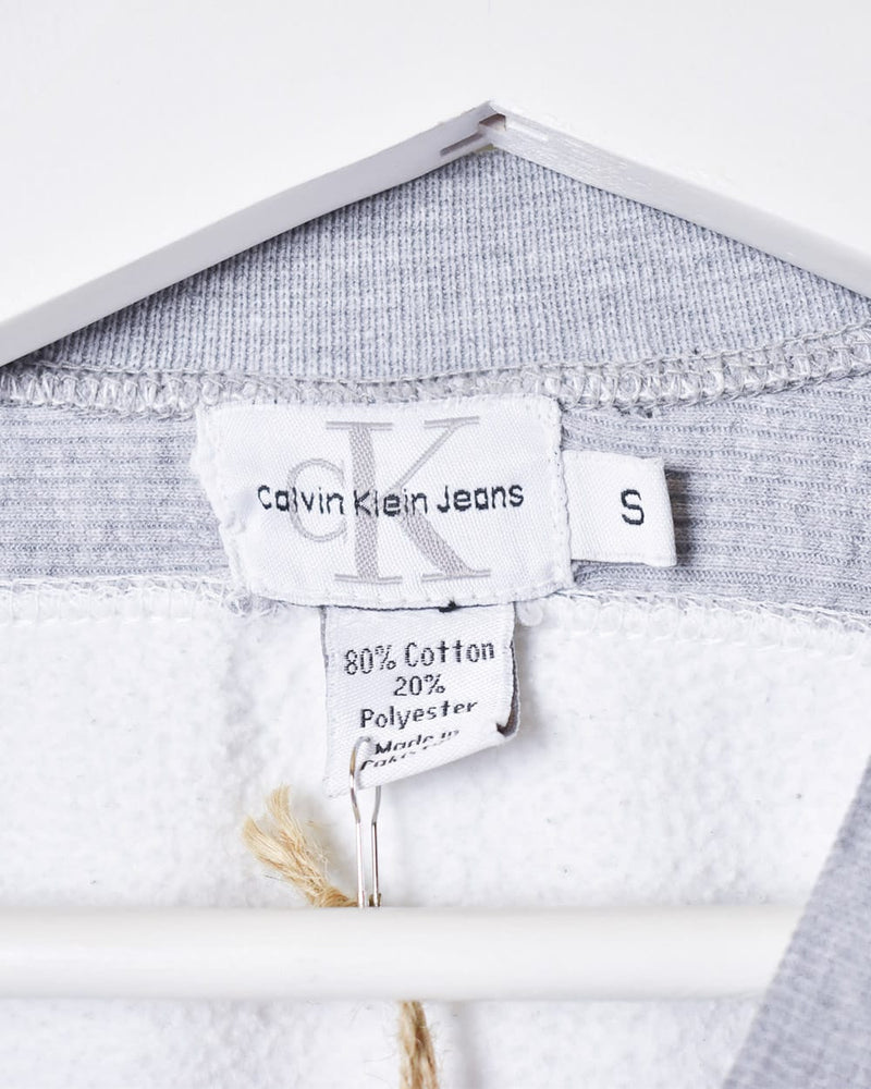 White CK Jeans Calvin Klein Sweatshirt - Large