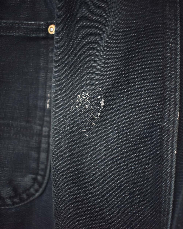 Black Carhartt Distressed Double Knee Carpenter Jeans - W42 L30