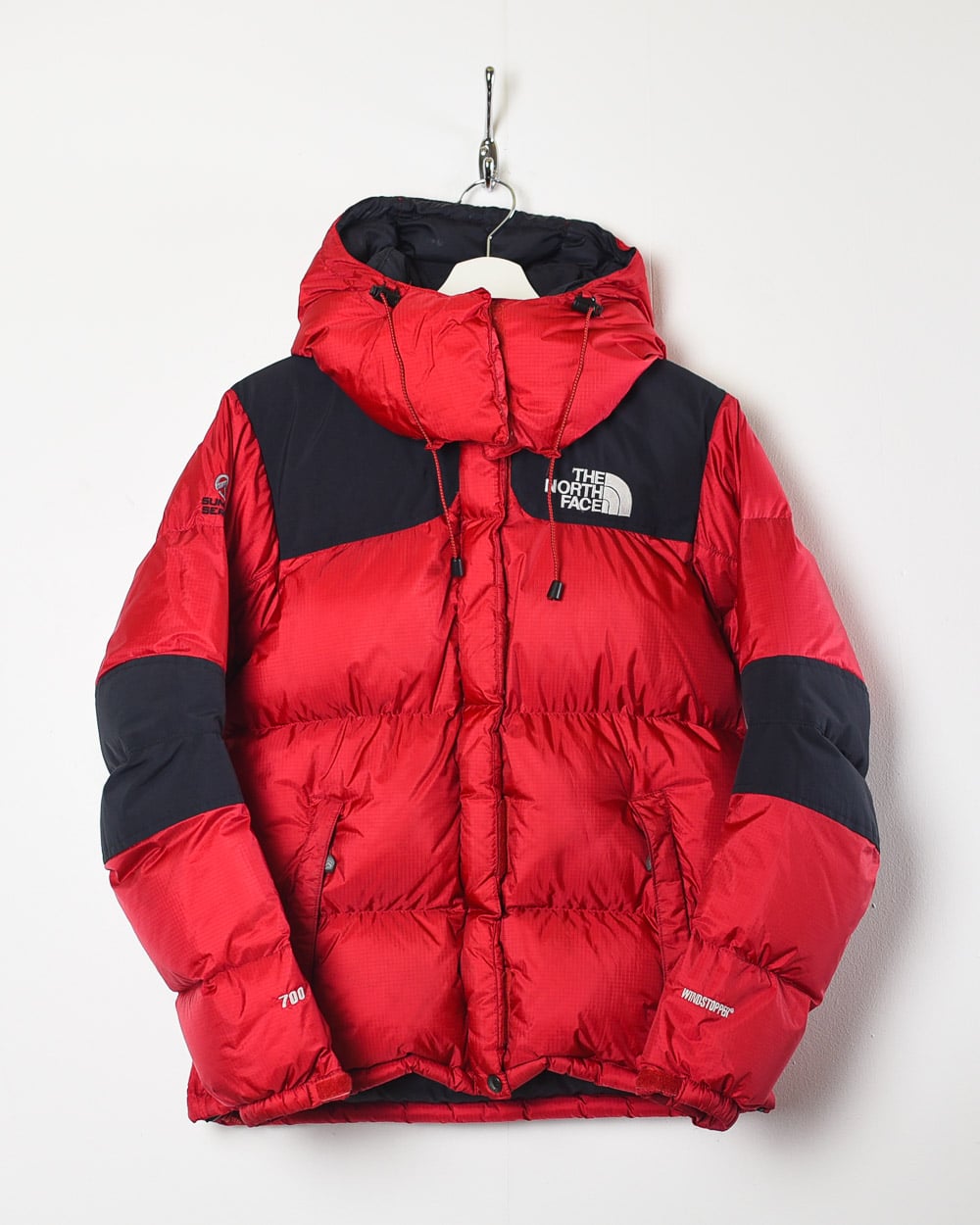 Vintage 90s Red The North Face Hooded Summit Series Windstopper