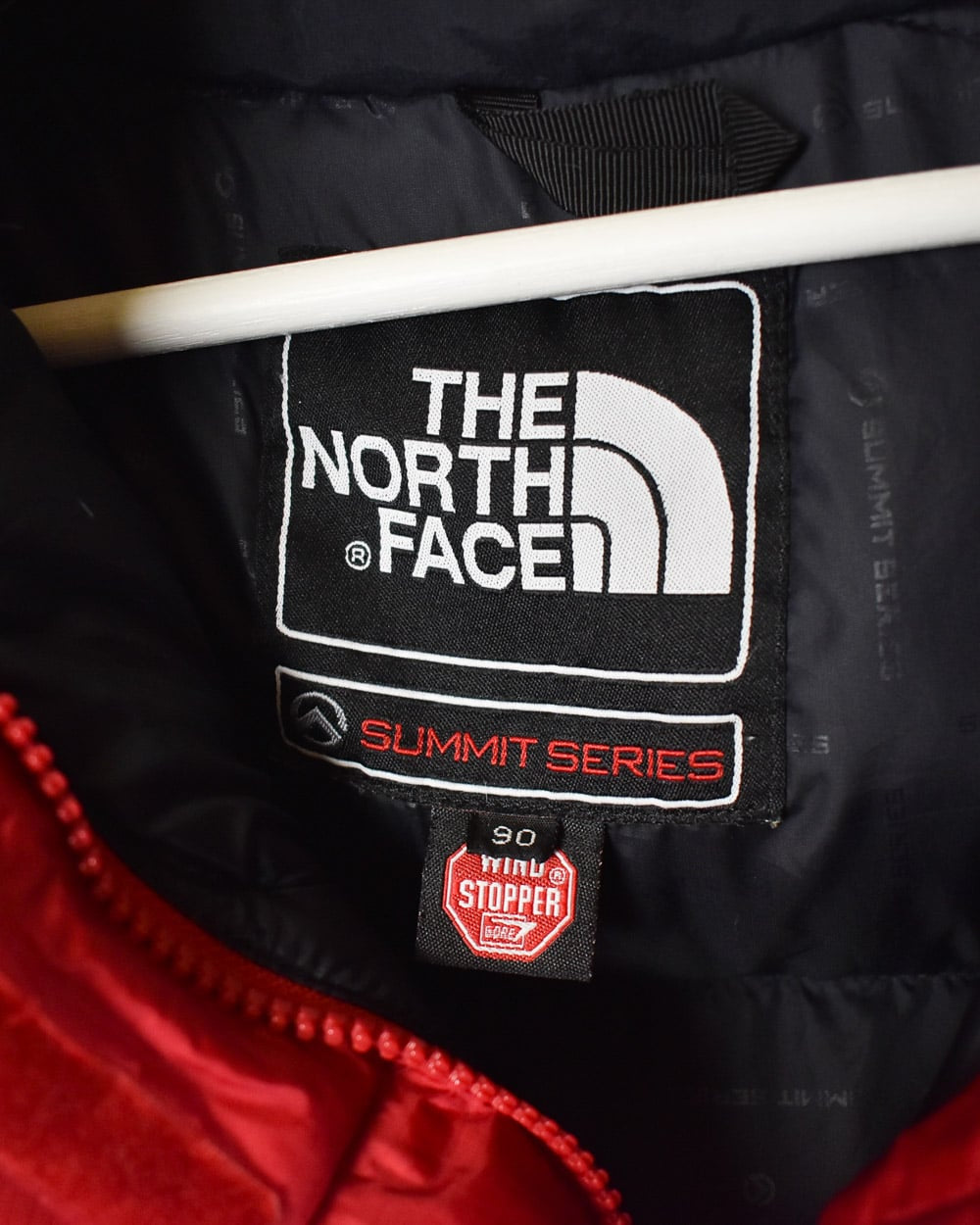 Red The North Face Hooded Summit Series Windstopper 700 Down Puffer Jacket - Medium women's