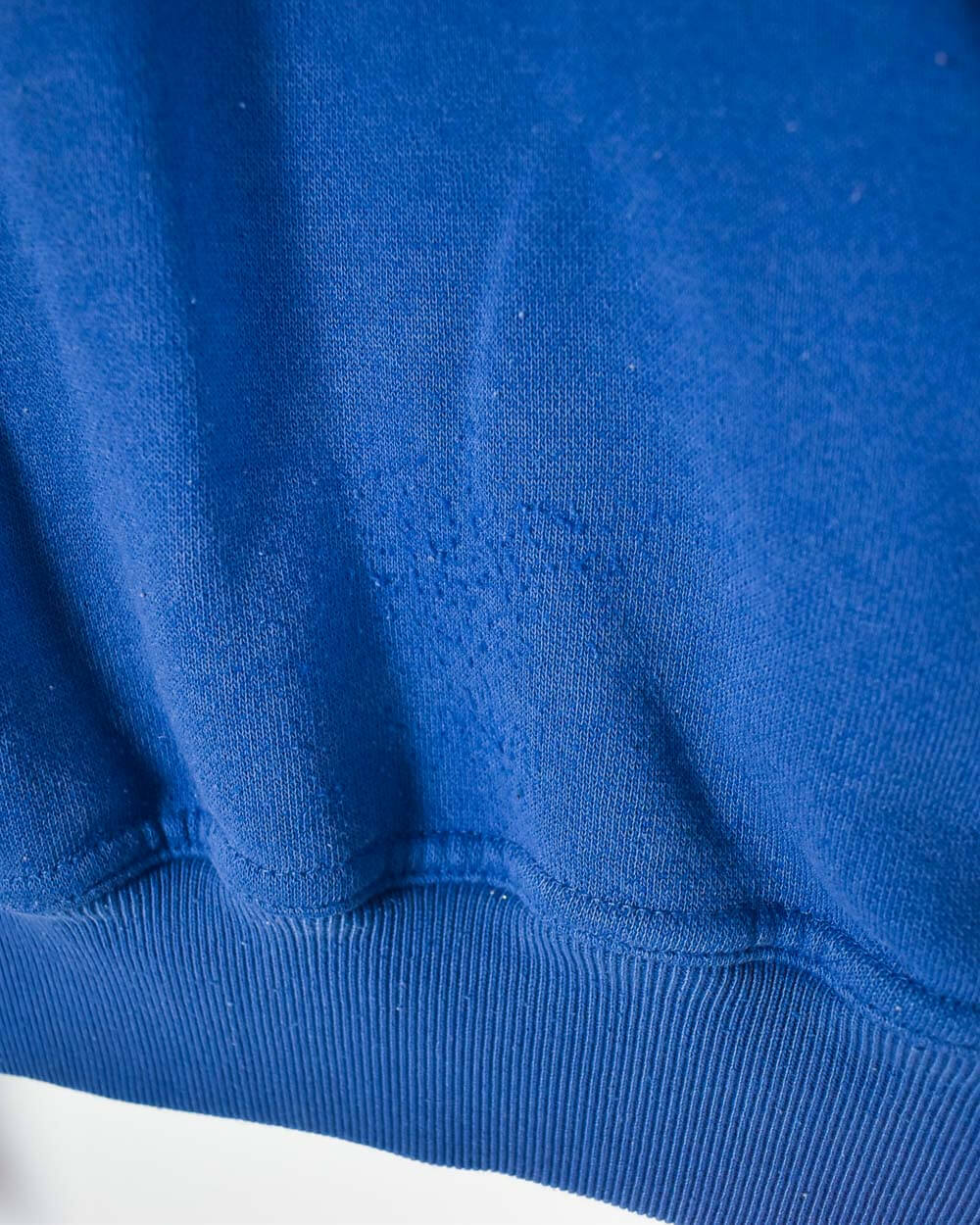 Blue Adidas Long Sleeved Polo Shirt - Medium