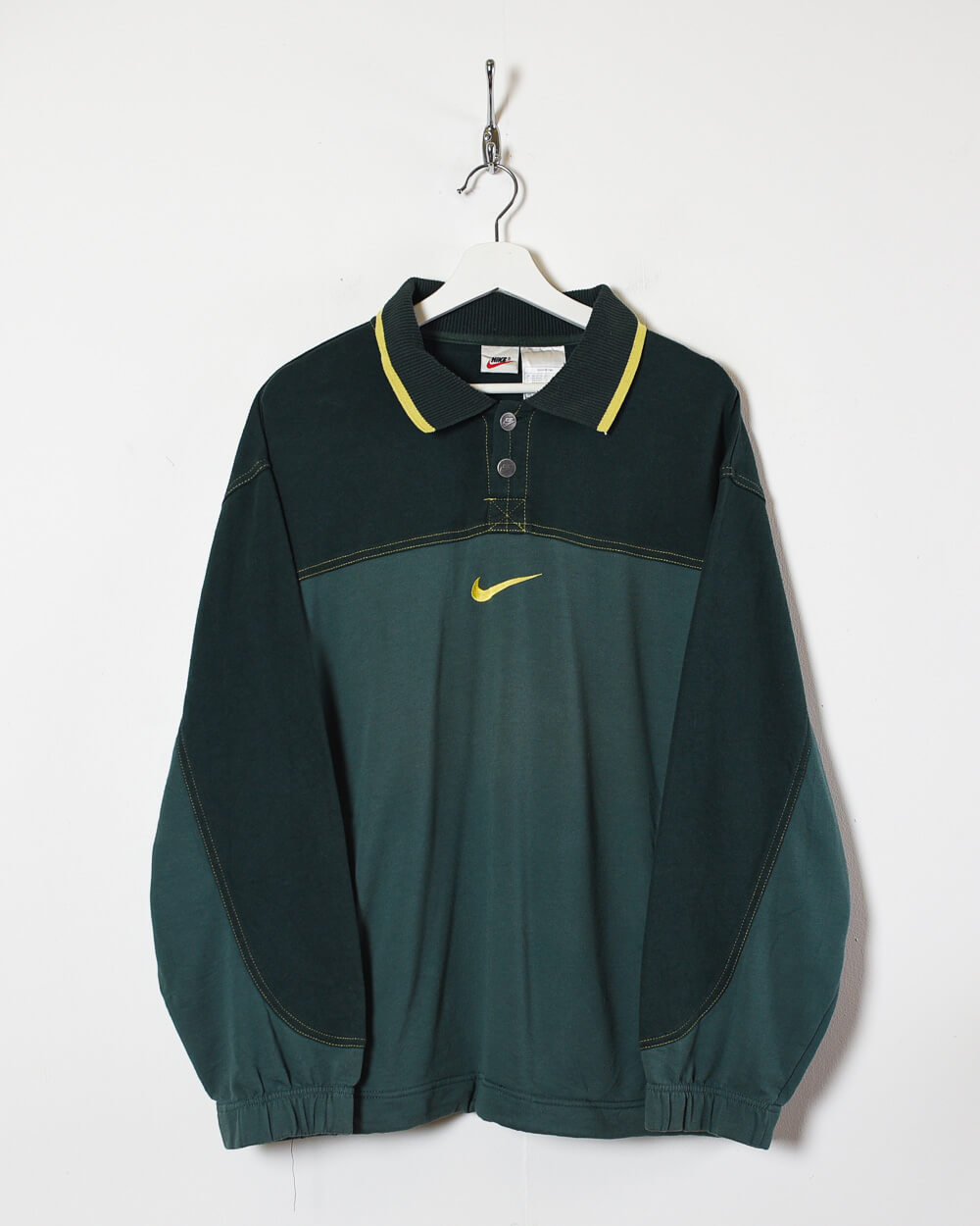 Green Nike Rugby Shirt - Medium