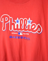 Vintage 00s Red Majestic MLB Phillies Authentic Collection T-Shirt -  X-Large Cotton– Domno Vintage