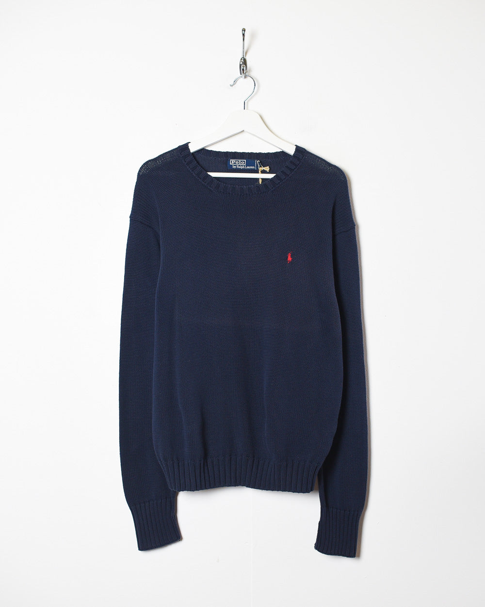 Navy Polo Ralph Lauren Knitted Sweatshirt - Medium