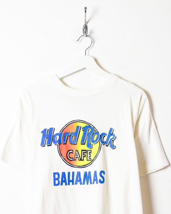 White Hard Rock Café Bahamas Single Stitch T-Shirt - Medium