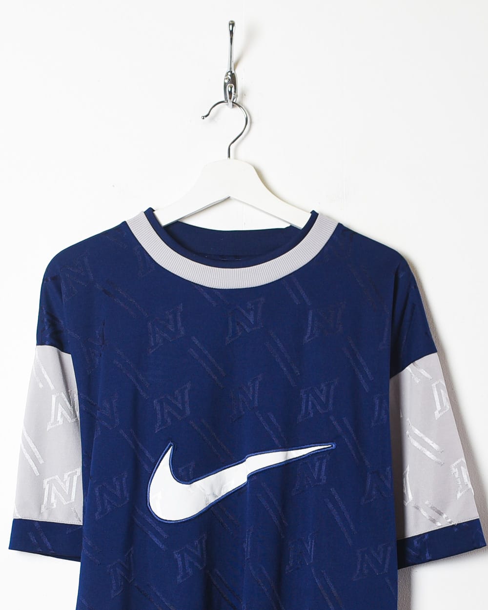 Navy Nike All Over Print T-Shirt - X-Large