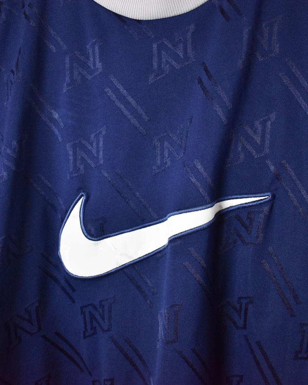 Navy Nike All Over Print T-Shirt - X-Large