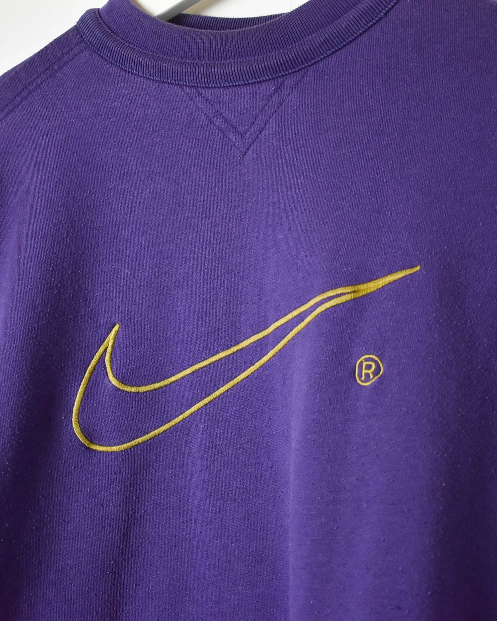 Purple Nike Mock Neck Sweatshirt - Small