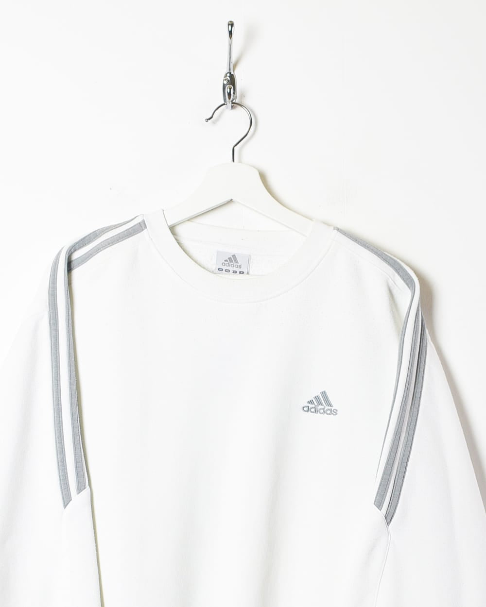 White Adidas Sweatshirt - Large