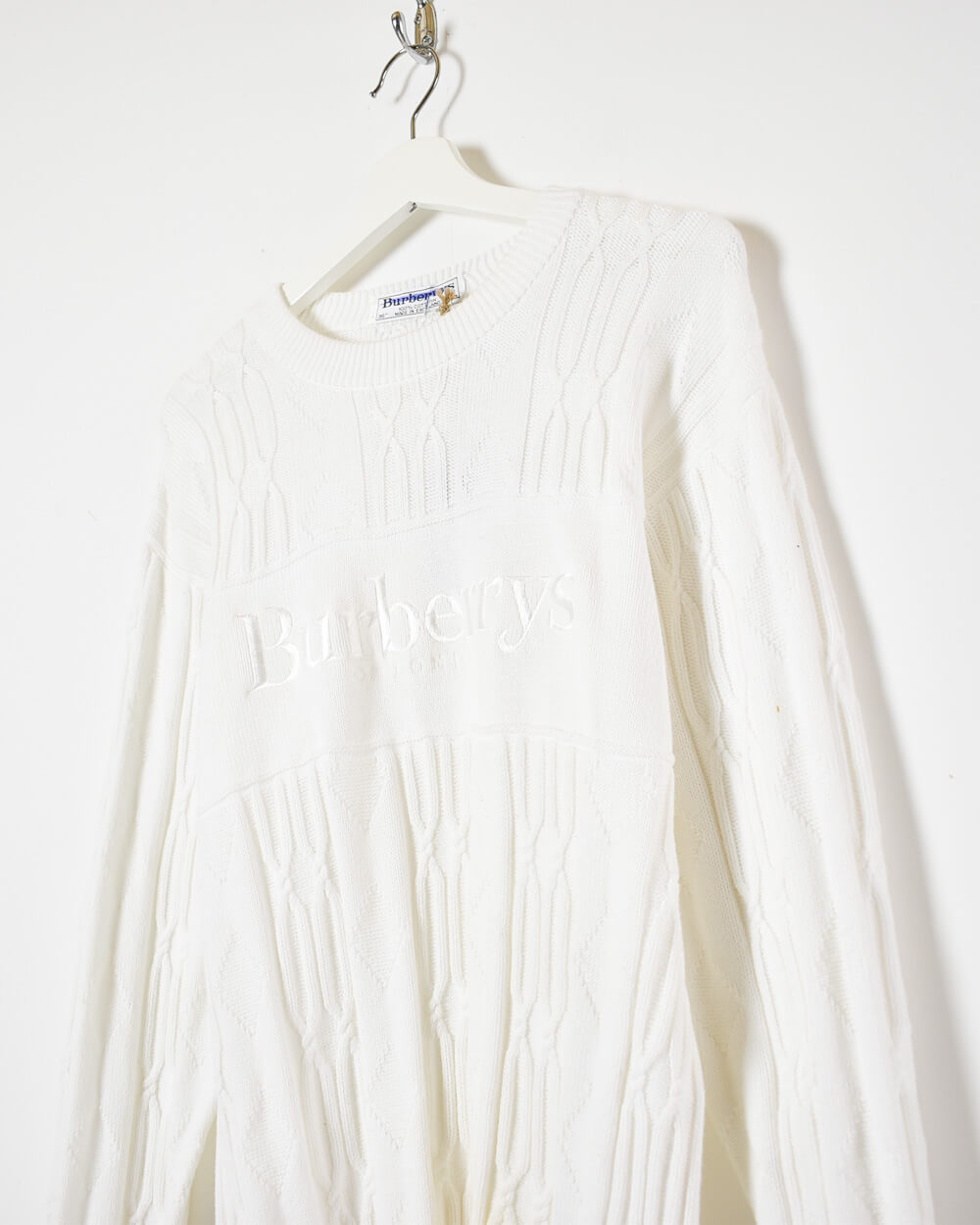 White Burberrys Knitted Sweatshirt - Medium