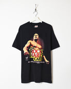 Black WWF The Rock Hard Café T-Shirt - Large
