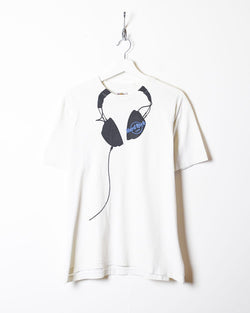 White Hard Rock Café Kuala Lumpur Headphones T-Shirt - Medium