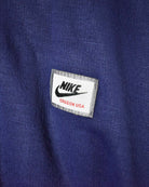 Navy Nike 80s Collared Thin Sweatshirt - Small