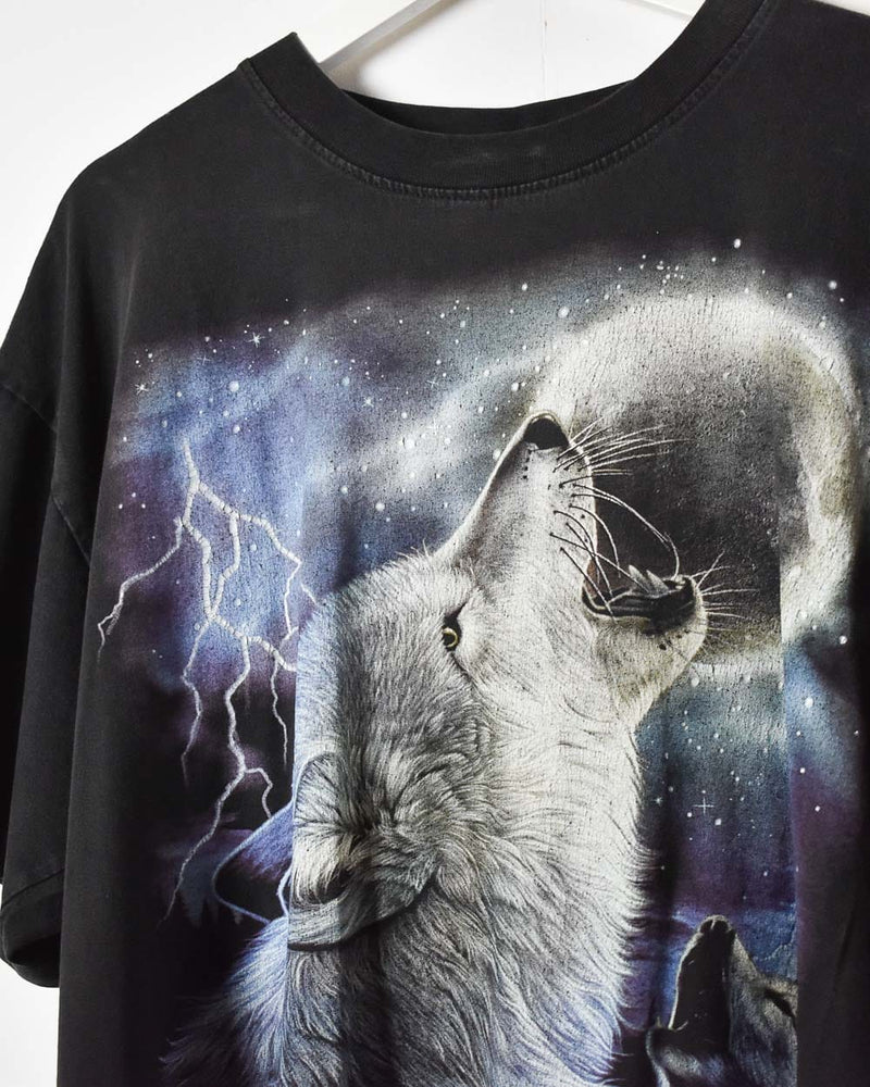 Black Wild Wolf T-Shirt - X-Large