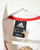 White Adidas AC Milan Long Sleeved Football Shirt - Medium