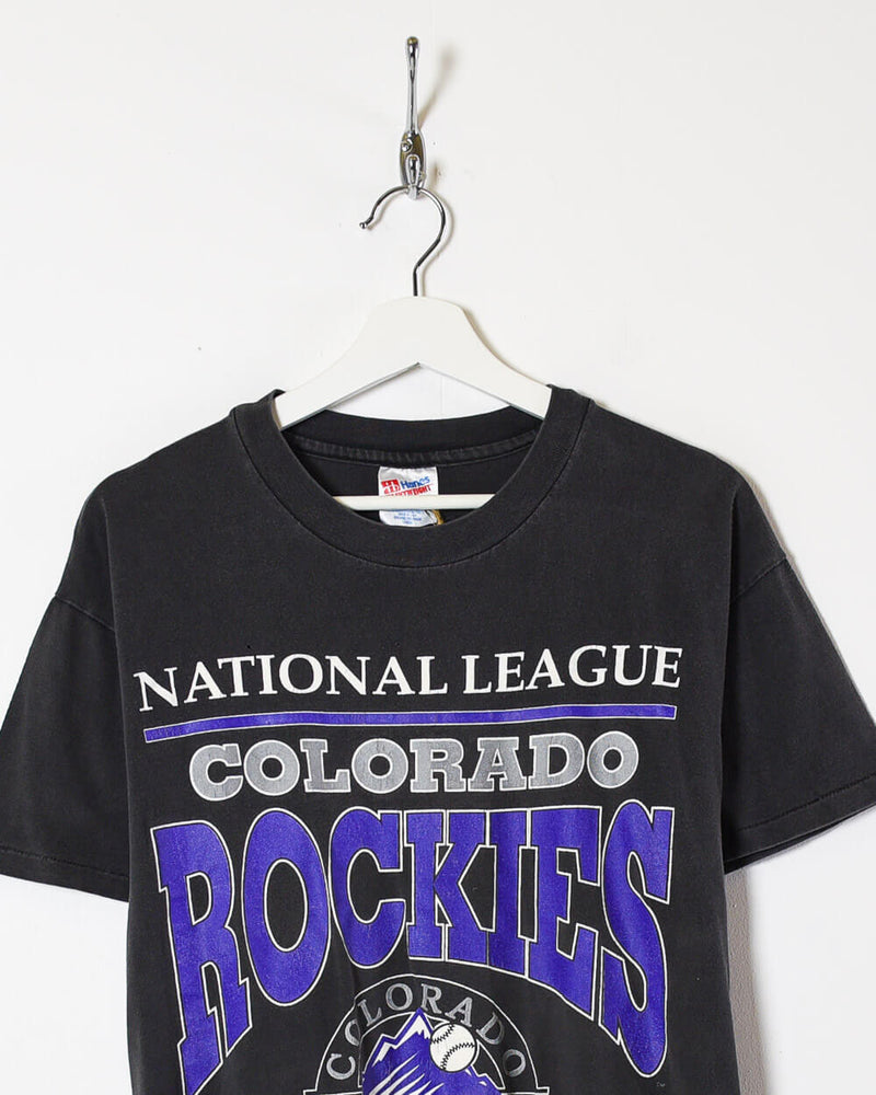 Vintage Colorado Rockies shirt, MLB graphic tee - large, black