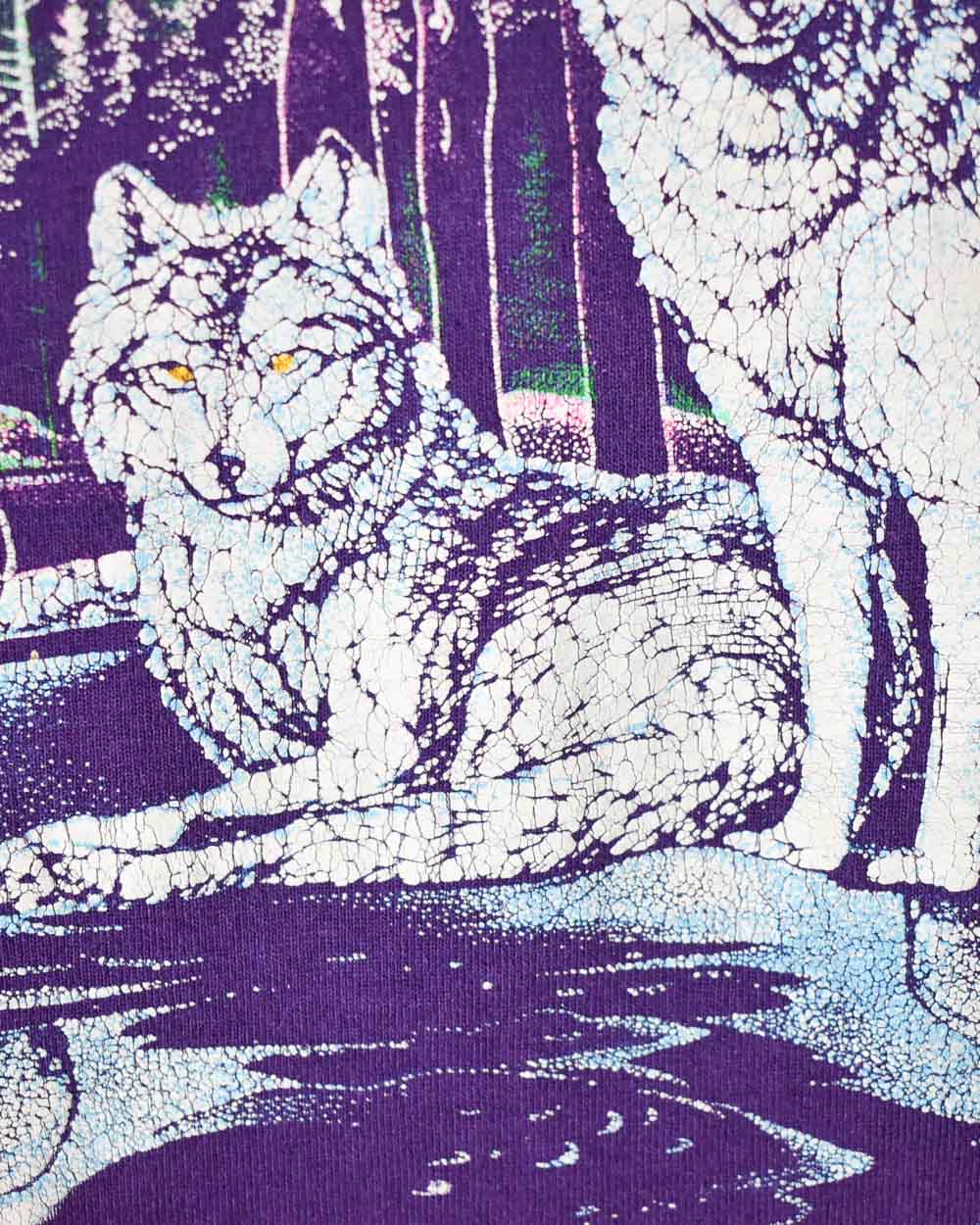 Purple Wolves Single Stitch T-Shirt - X-Large
