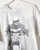 White Alan Jackson All-Over Print Single Stitch T-Shirt - X-Large