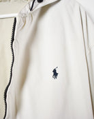 Neutral Polo Ralph Lauren Reversible Hoodie Windbreaker Jacket - X-Large