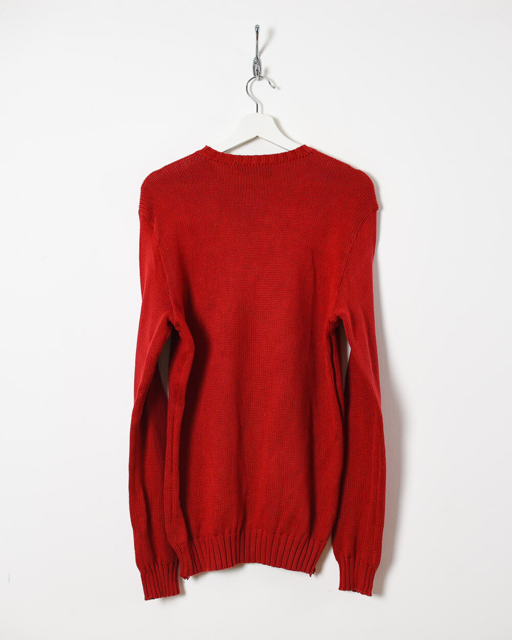 Red Ralph Lauren Knitted Sweatshirt - Large