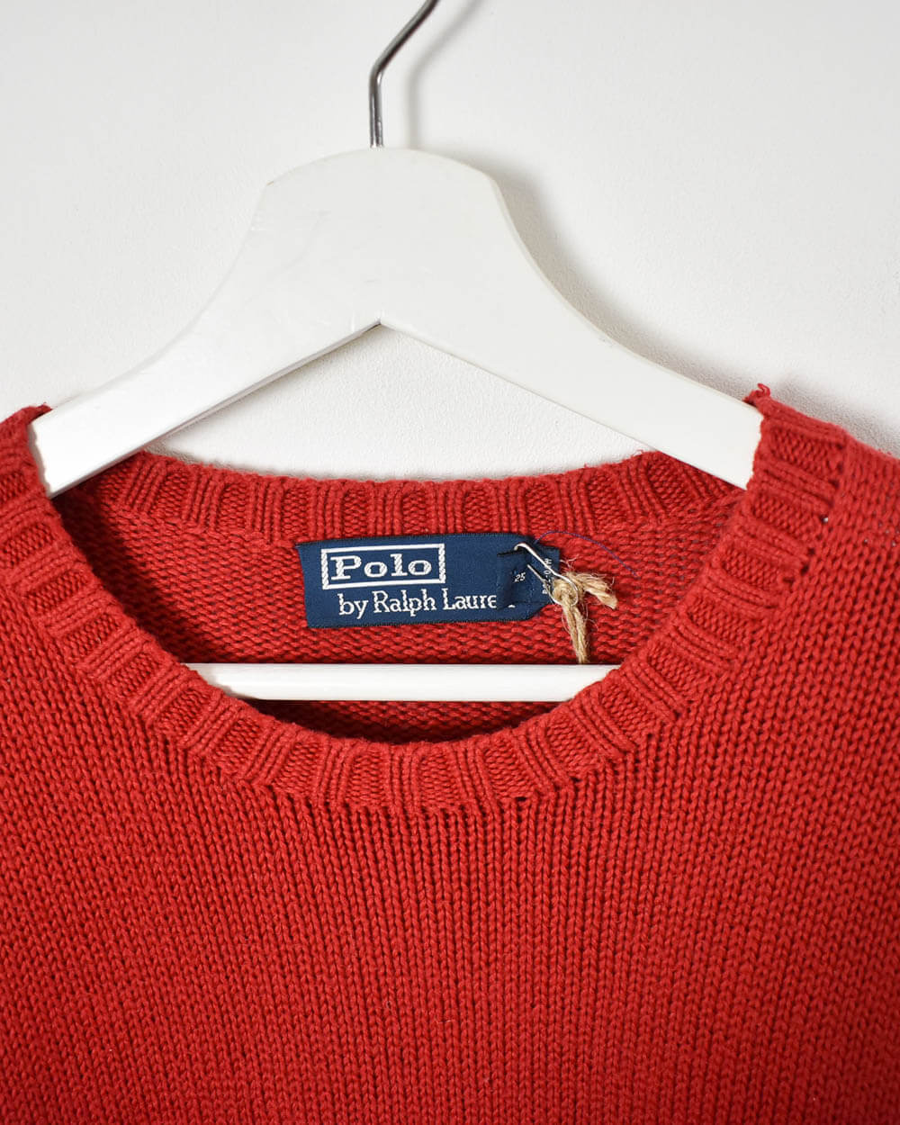 Red Ralph Lauren Knitted Sweatshirt - Large