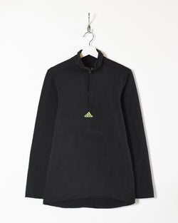 Black Adidas Women's 1/2 Zip Sweatshirt - Small