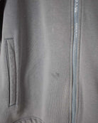 Grey Adidas Zip-Through Sweatshirt - Large