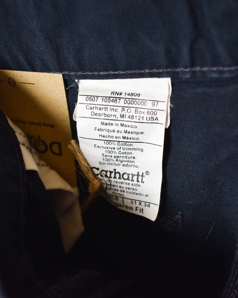 Black Carhartt Acid Splat Carpenter Jeans - W31 L34