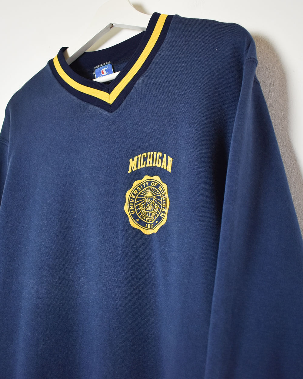 Navy Champion University Of Michigan Sweatshirt - Medium