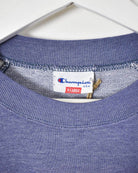 Blue Champion Short Sleeved Sweatshirt - XX-Large