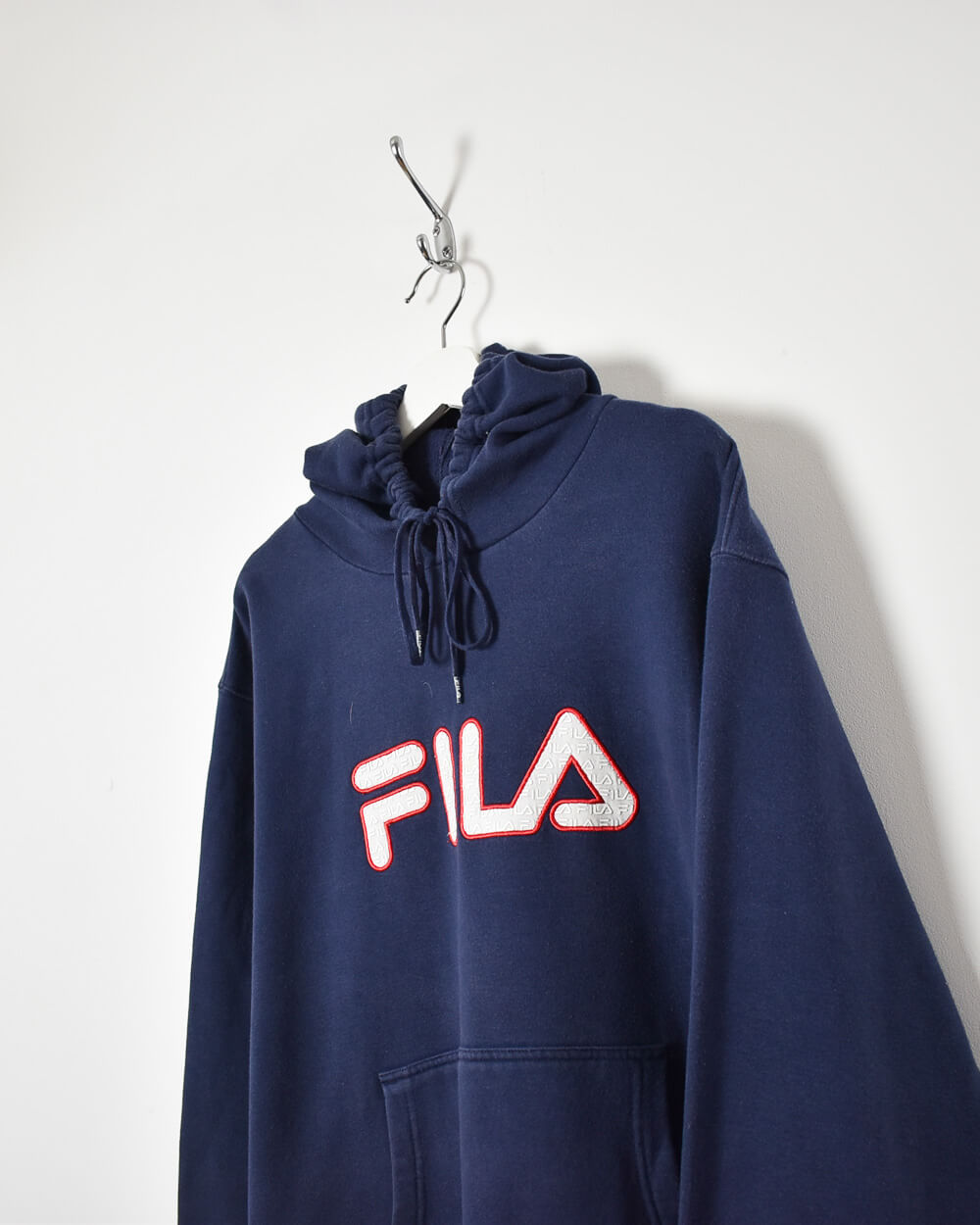 Navy Fila Hoodie - X-Large