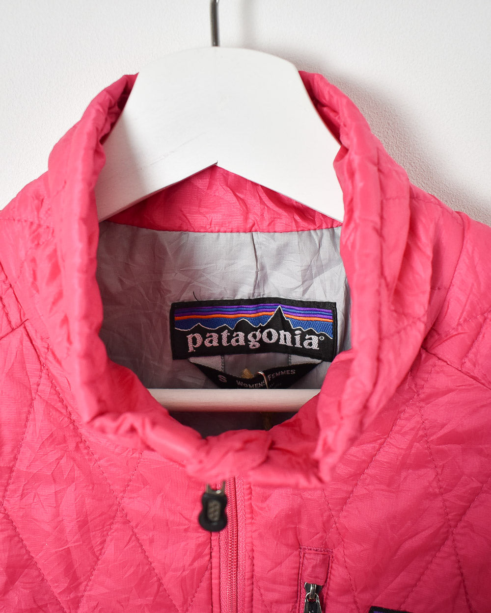 Vintage 00s Polyester Plain Pink Patagonia Women's 1/4 Zip Down Jacket -  Small – Domno Vintage