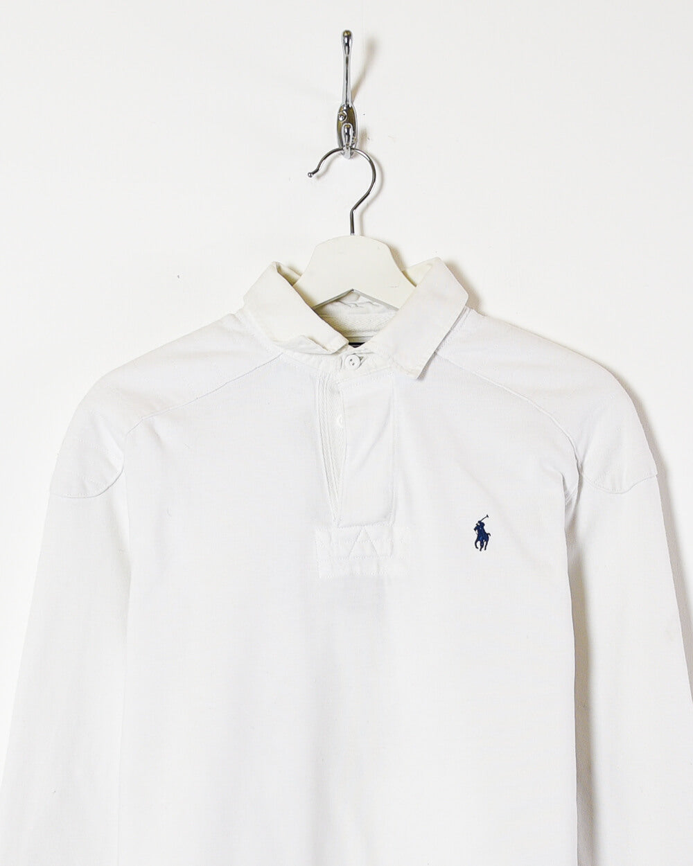 White Ralph Lauren Rugby Shirt - Medium