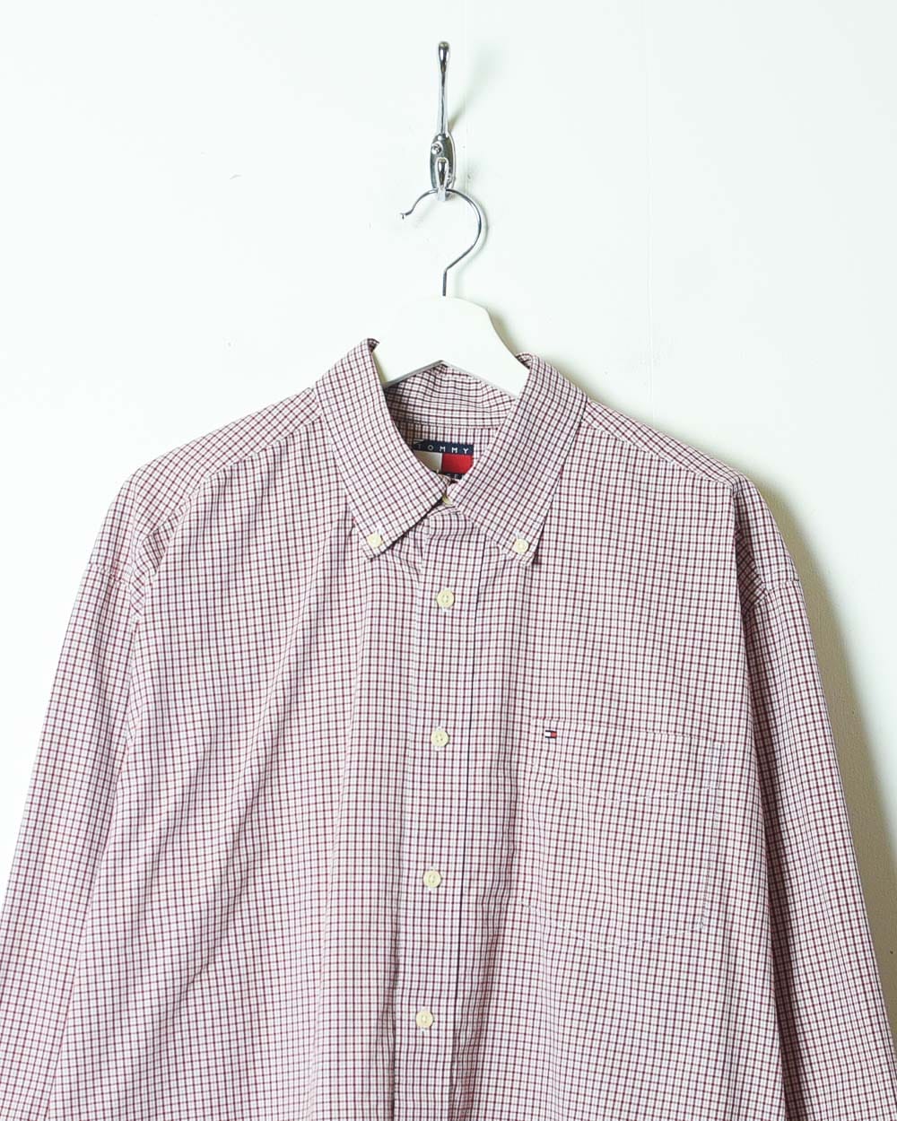 Red Tommy Hilfiger Checked Shirt - Large