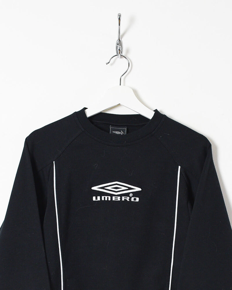 Vintage 00s Cotton Mix Black Umbro Sweatshirt - X-Small– Domno Vintage